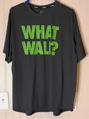 Nike Running Dri Fit Short Sleeve “What Wall” Shirt Size XXL